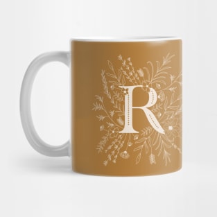 Botanical Letter R (Mustard Yellow) Mug